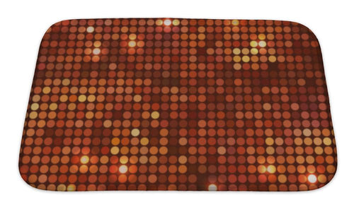 Bath Mat, Copper Mosaic Spots Horizontal