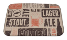 Load image into Gallery viewer, Bath Mat, Typographic Retro Grunge Beer Poster Illustration