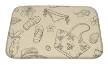 Load image into Gallery viewer, Bath Mat, On A Beach Theme Goggles A Swimsuit Clams