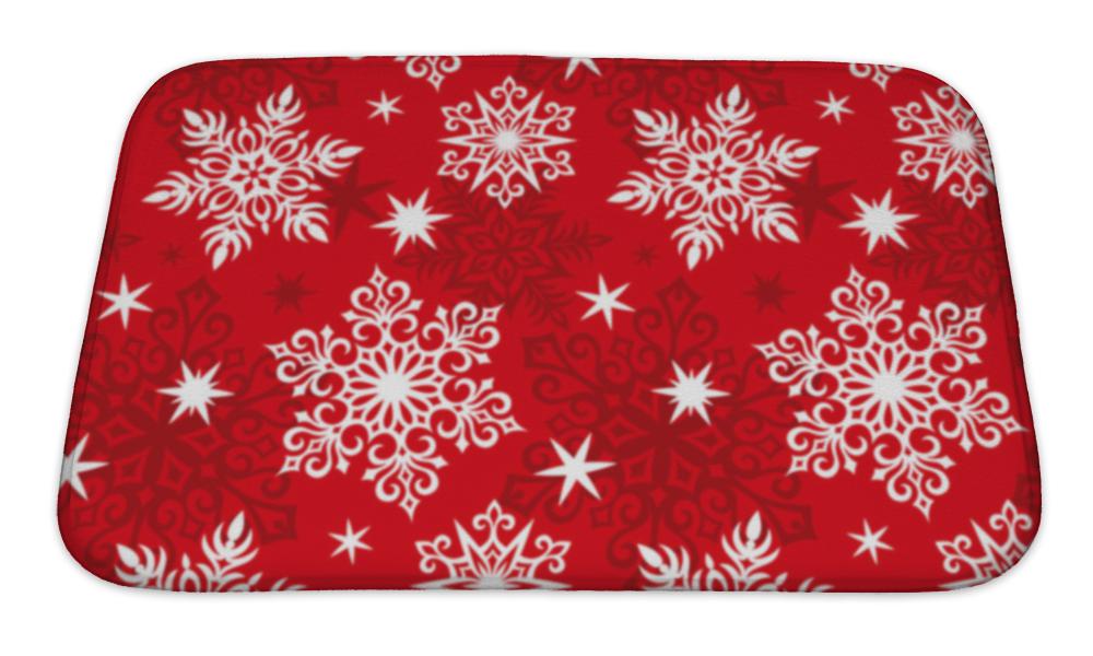 Bath Mat, Snowflakes Pattern