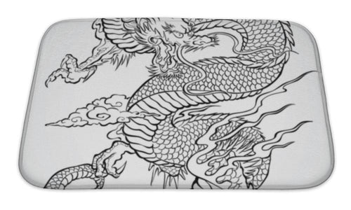 Bath Mat, Dragon Tattoo Illustration