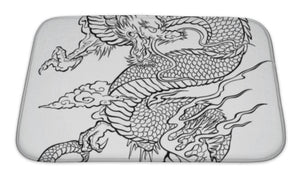 Bath Mat, Dragon Tattoo Illustration