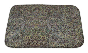 Bath Mat, Colored Grunge Vintage Pattern Wallpaper