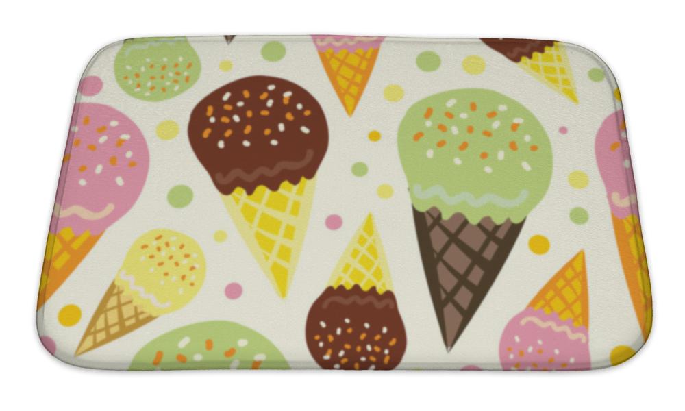 Bath Mat, Pattern Of Ice Cream