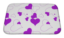 Load image into Gallery viewer, Bath Mat, Heart Purple Pattern