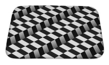 Load image into Gallery viewer, Bath Mat, 3d Checkered Black White Pattern