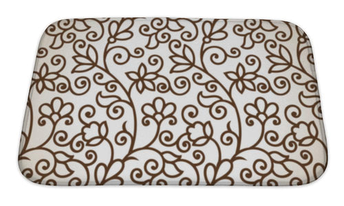 Bath Mat, Brown Floral