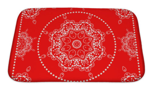 Bath Mat, Bright Red Bandana