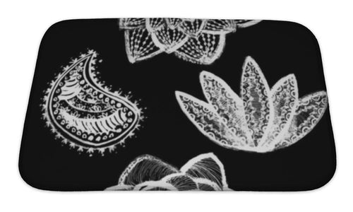 Bath Mat, Dry Brush Lotus Set