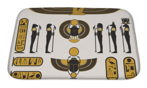 Bath Mat, Ancient Egyptian Symbols And Decorations