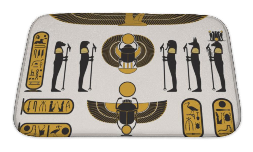 Bath Mat, Ancient Egyptian Symbols And Decorations