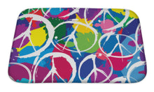 Load image into Gallery viewer, Bath Mat, Pattern With Multicolor Symbols Of Peace