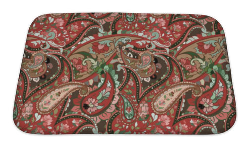 Bath Mat, Beautiful Colorful Paisley