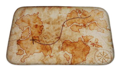 Bath Mat, Old Treasure Map