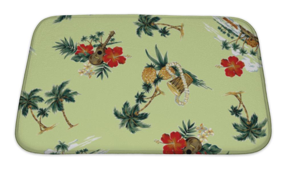 Bath Mat, Hawaiian Print