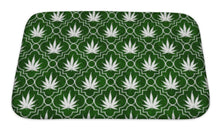 Load image into Gallery viewer, Bath Mat, Green And White Marijuana Leaf Pattern Repeat