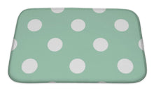 Load image into Gallery viewer, Bath Mat, Retro Pattern With Polka Dots On Mint Green