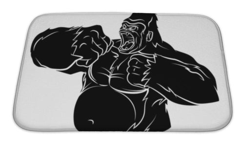 Bath Mat, Gorilla Illustration