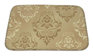 Bath Mat, Damask Floral Pattern