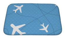Load image into Gallery viewer, Bath Mat, Pattern With Plane Icons