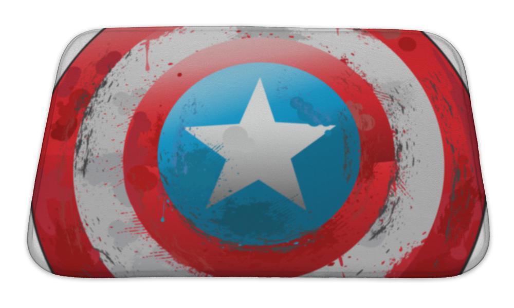Bath Mat, Grunge Captain Shield