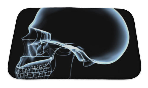 Bath Mat, Human Skull Xray Side View