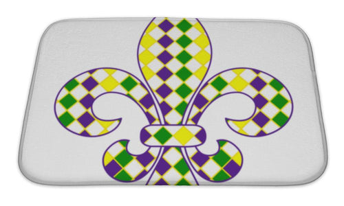 Bath Mat, Fleur De Lis Mardi Gras