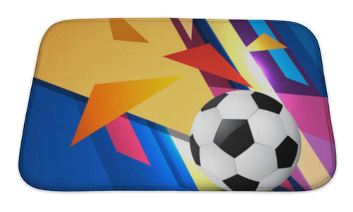 Bath Mat, Abstract Football Art