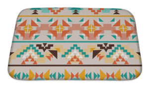 Bath Mat, Colorful Aztec Pattern