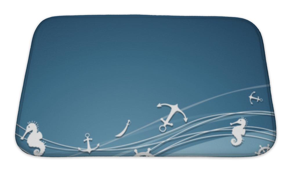Bath Mat, Nautical Elements
