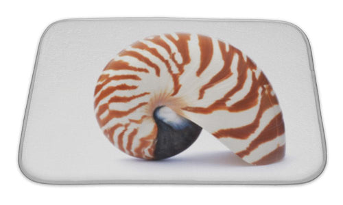 Bath Mat, Nautilus Shell Isolated On White