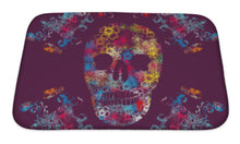 Load image into Gallery viewer, Bath Mat, Tattoo Tribal Skull Art