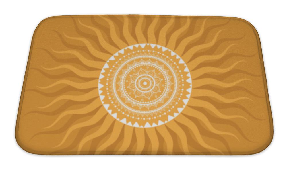 Bath Mat, Mandala Sun Pattern