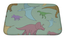 Load image into Gallery viewer, Bath Mat, Pattern With Colorful Dinosaurs