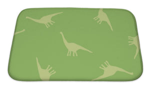 Bath Mat, Ornament With Dinosaurs