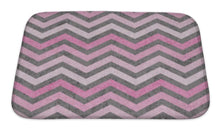 Load image into Gallery viewer, Bath Mat, Pink And Gray Zigzag D Fabric