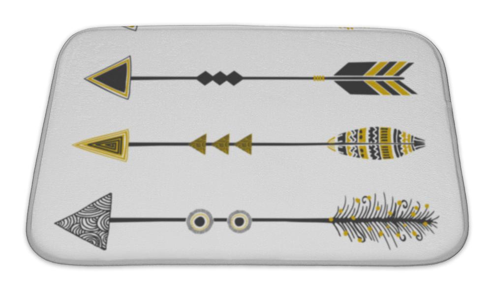 Bath Mat, Tribal Style Arrows Collection