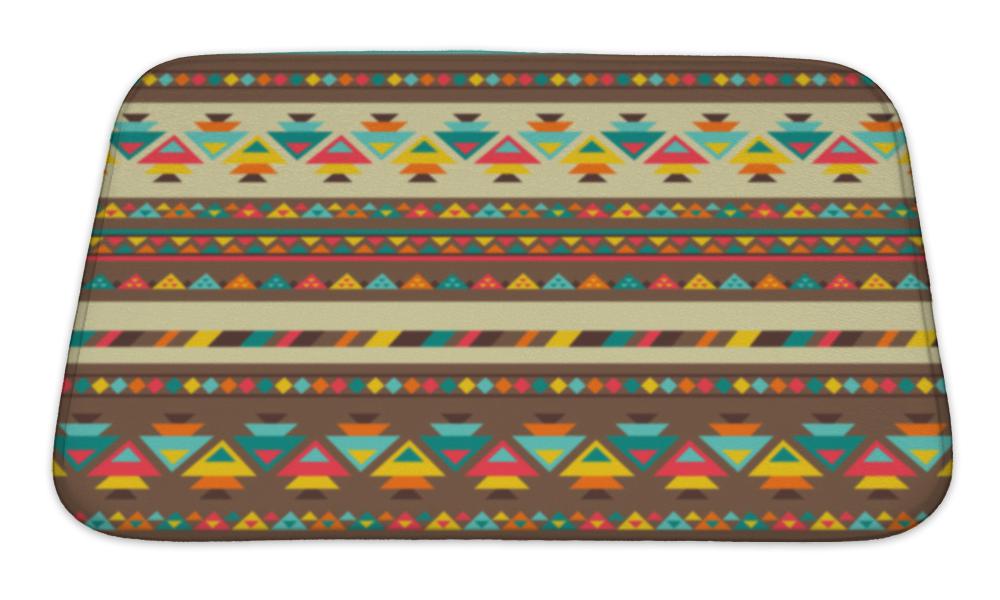 Bath Mat, Ethnic Pattern In Native Style