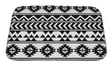 Load image into Gallery viewer, Bath Mat, Aztec Tribal Black And White Pattern
