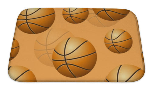 Bath Mat, Basketball Pattern