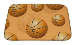 Bath Mat, Basketball Pattern
