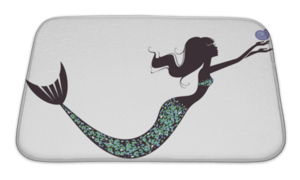 Bath Mat, Mermaid Silhouette