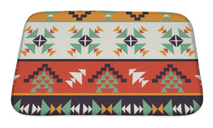Bath Mat, Colorful Aztec Pattern