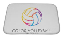 Load image into Gallery viewer, Bath Mat, Volleyball Logo Volleyball Ball Logo Design Color Ball Creative