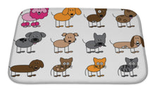 Load image into Gallery viewer, Bath Mat, Collection Of Cute Stick Figure Pets And Animals