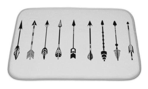 Bath Mat, A Set Of Cute Hipster Arrows Hand Drawn Doodles