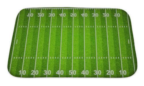 Bath Mat, Football Pattern American Football Field