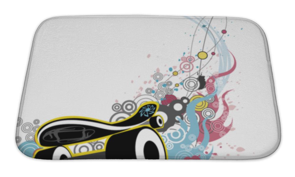 Bath Mat, Skateboard Pattern Skateboard