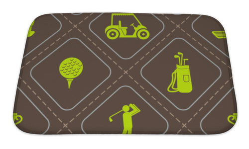Bath Mat, With Golf Icons