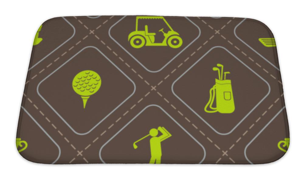 Bath Mat, With Golf Icons